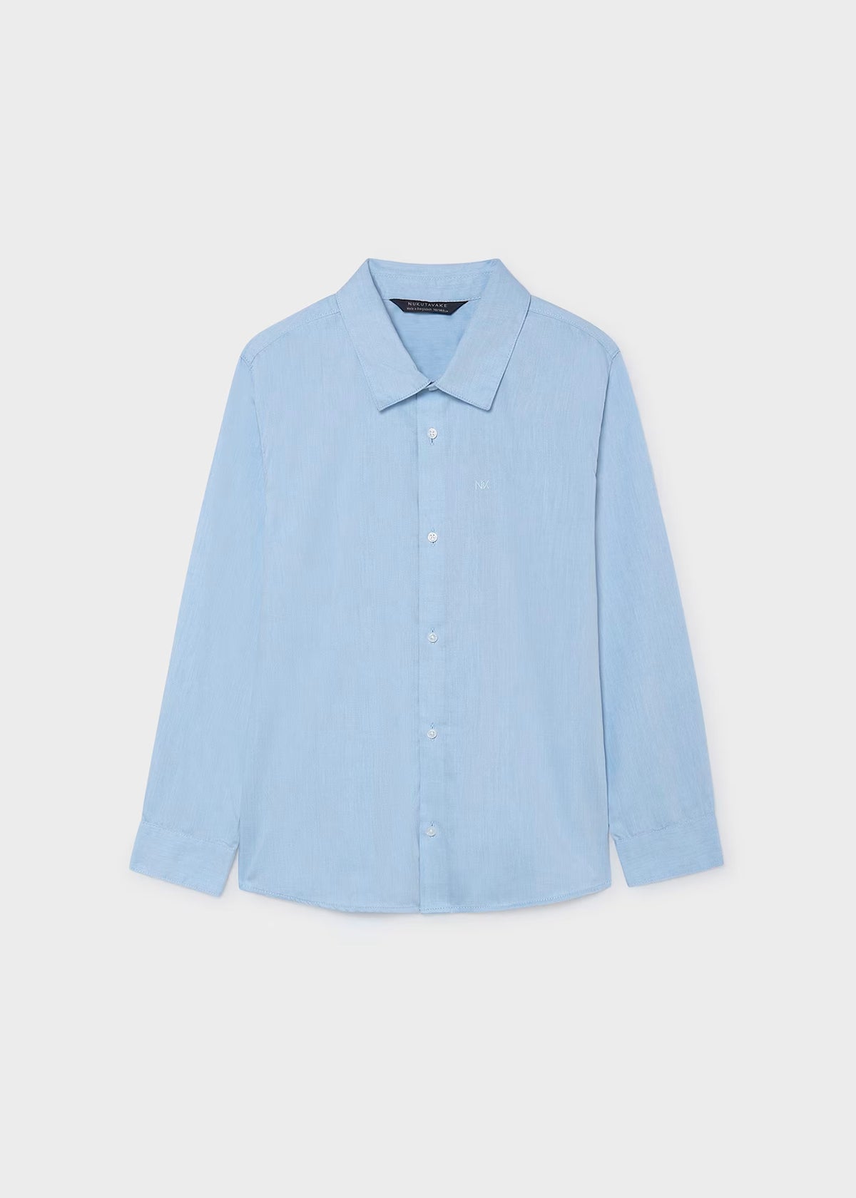 Camisa manga larga color azul celeste