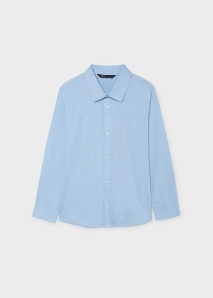 Camisa manga larga color azul celeste