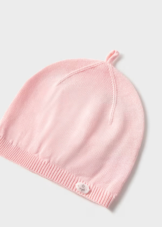 Gorro tricot rosa cuarzo mayoral