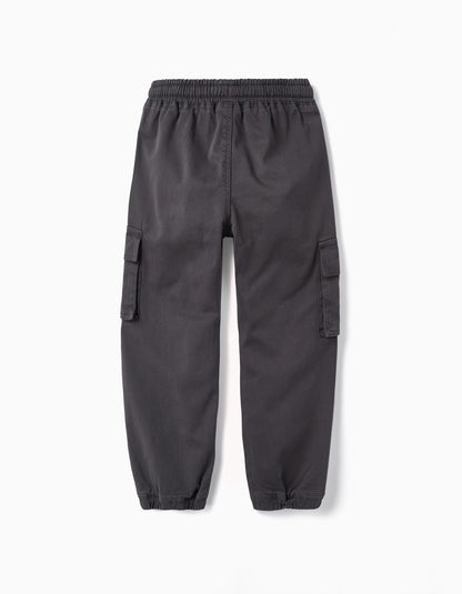 pantalón cargo, gris oscuro