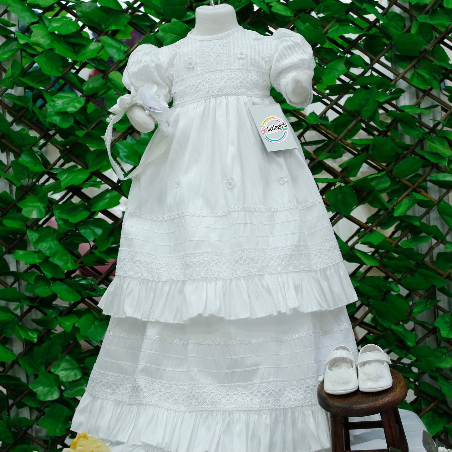 Ropon color blanco para niña