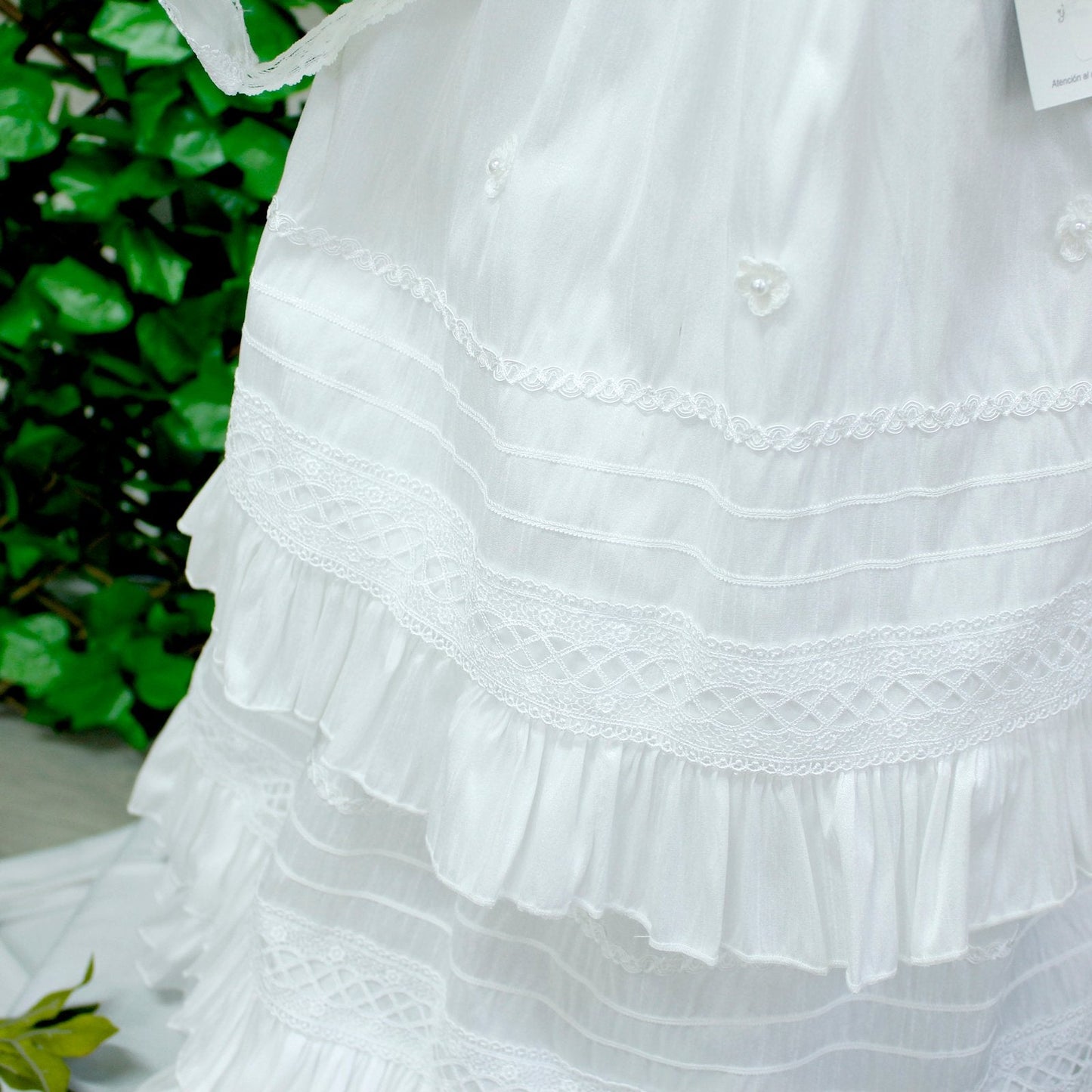 Ropon color blanco para niña