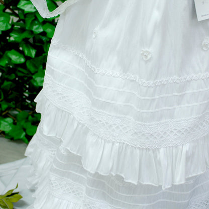 Ropon color blanco para niña