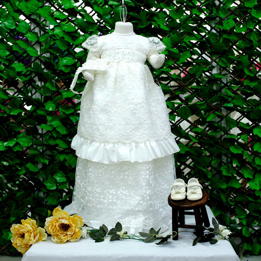 ropon color perla, flores con perlas