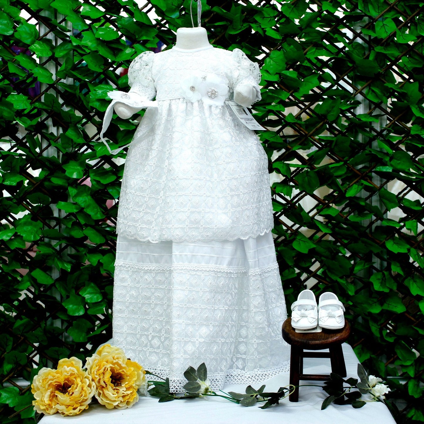 ropon color blanco para niña