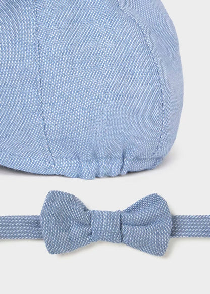 Set Boina y Moño azul para bebe