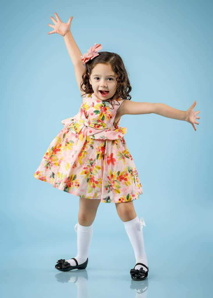 Vestido flores fiucsia