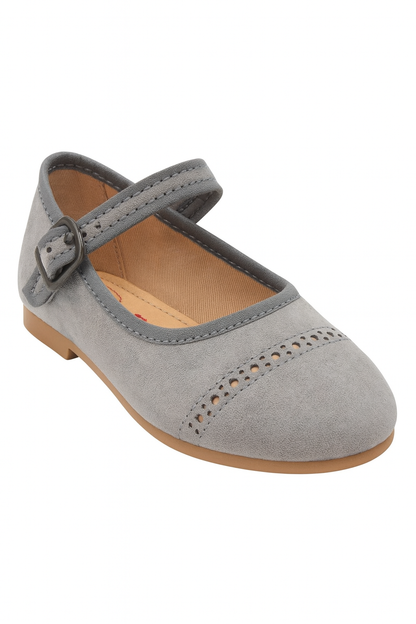 spañoleta gamuza gris puntos calados