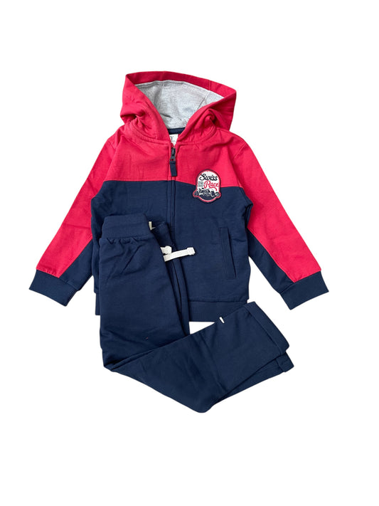 Pants 2 piezas azul y rojo