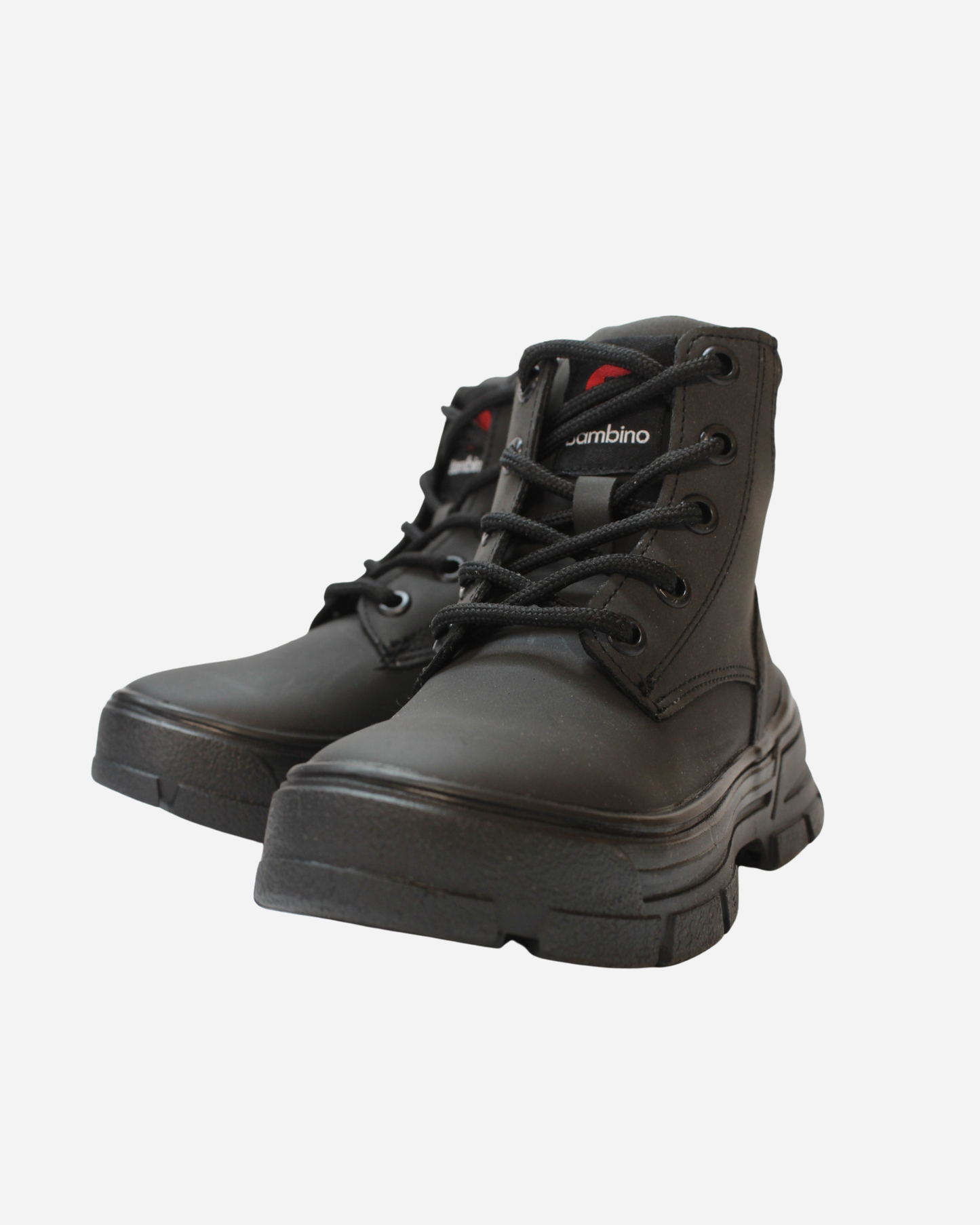 Zapato alto tipo bota negro con cordones