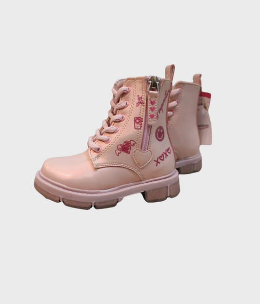 botin rosa nacarado, xoxo