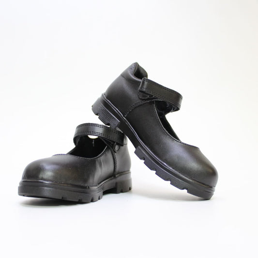 zapato negro escolar suela tractor para niña