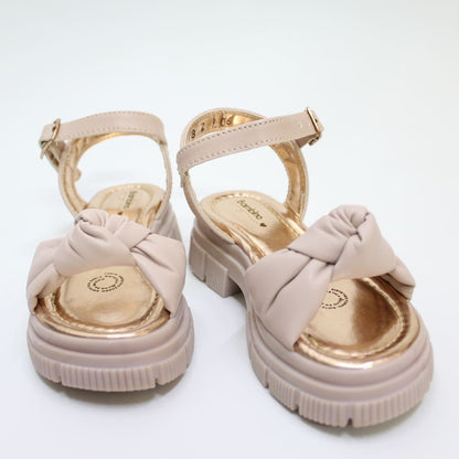 huarache nudo color nude, suela alta