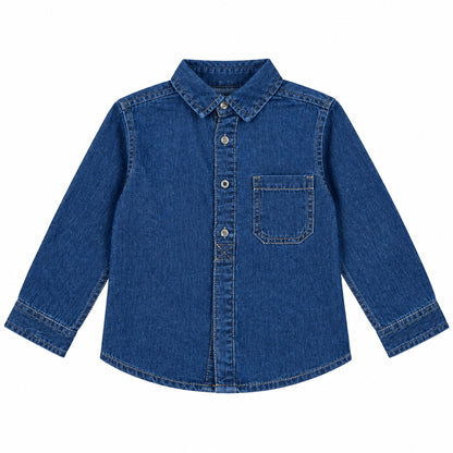 Camisa de Denim manga larga, Azul