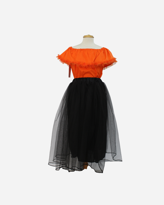 SET CATRINA BLUSA CAMPESINA Y FALDA MOTIVOS DIA DE MUERTOS