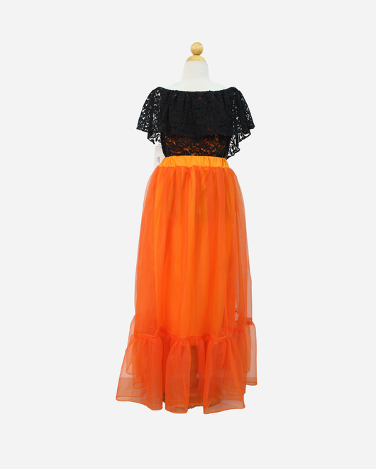 SET CATRINA BLUSA CAMPESINA Y FALDA MOTIVOS DIA DE MUERTOS