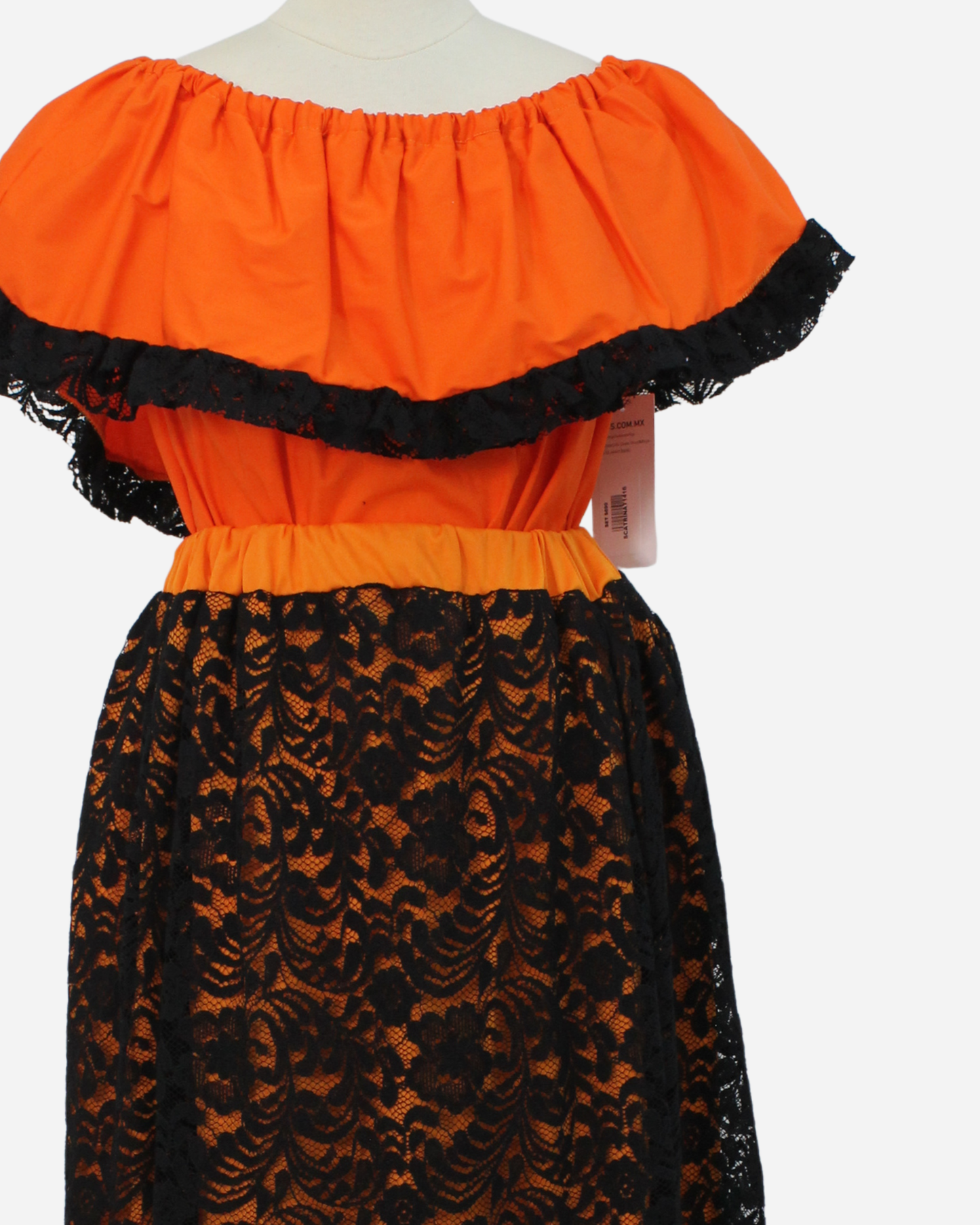 SET CATRINA BLUSA CAMPESINA Y FALDA MOTIVOS DIA DE MUERTOS