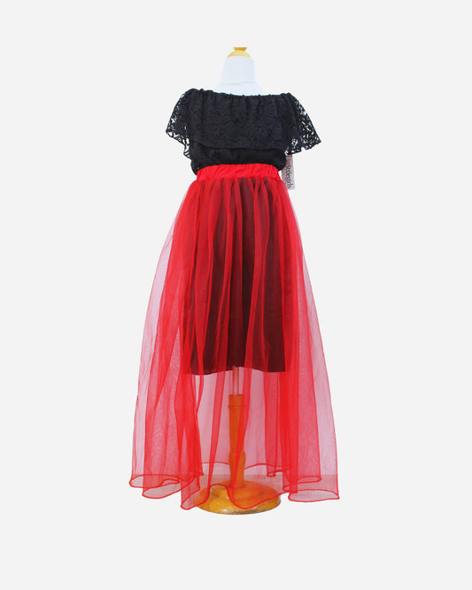 SET CATRINA BLUSA CAMPESINA Y FALDA MOTIVOS DIA DE MUERTOS