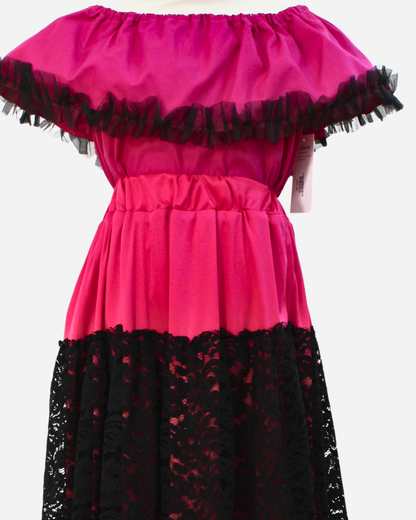 SET CATRINA BLUSA CAMPESINA Y FALDA MOTIVOS DIA DE MUERTOS