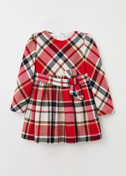 Vestido mayoral cuadros Rojo y Marino
