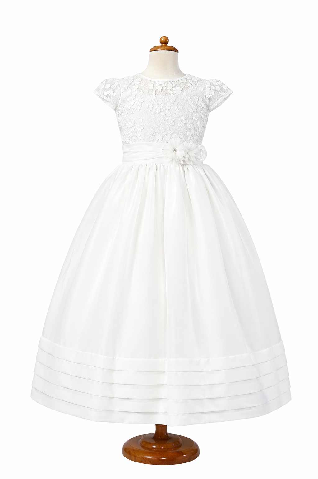 Vestido de comunión blanco talle bordado