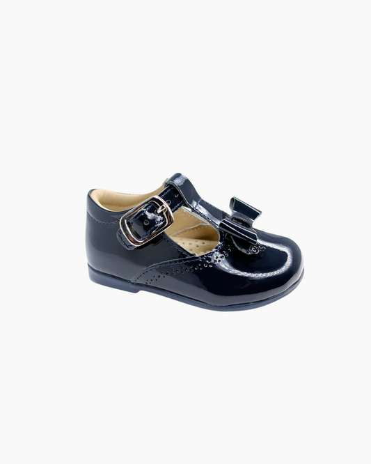 zapato charol marino, hebilla