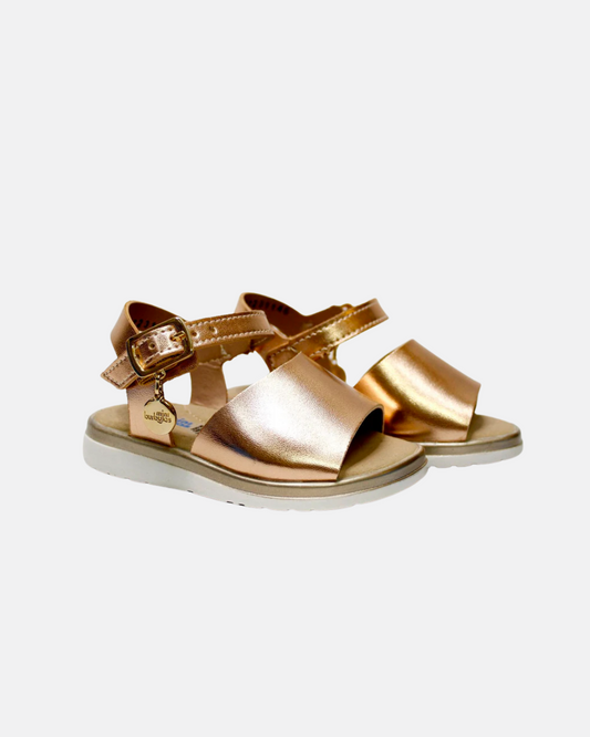 huarache tira ancha, oro rosado