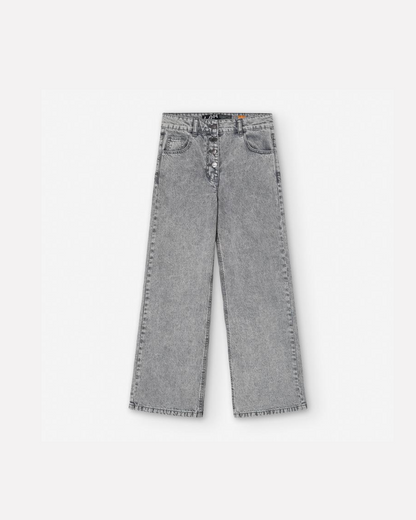 Pantalon ancho color gris