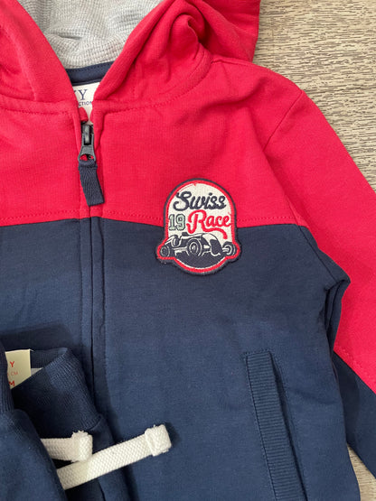 Pants 2 piezas azul y rojo