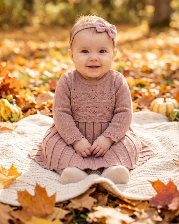 vestido tejido bebe