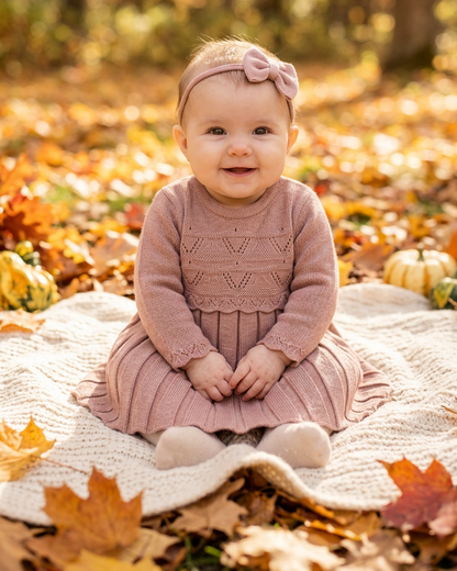 vestido tejido bebe