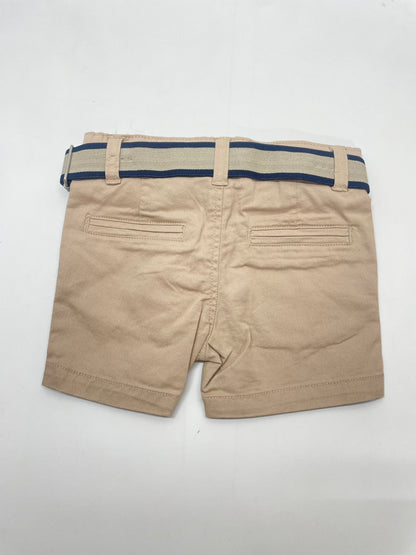 Set camisa manga larga y short beige
