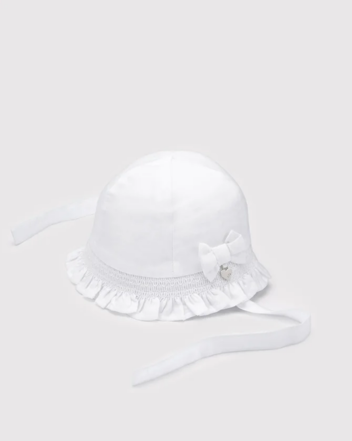 Gorro Blanco con Moño, para bebe