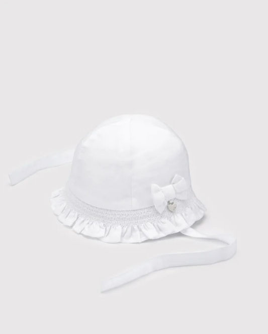 Gorro Blanco con Moño, para bebe