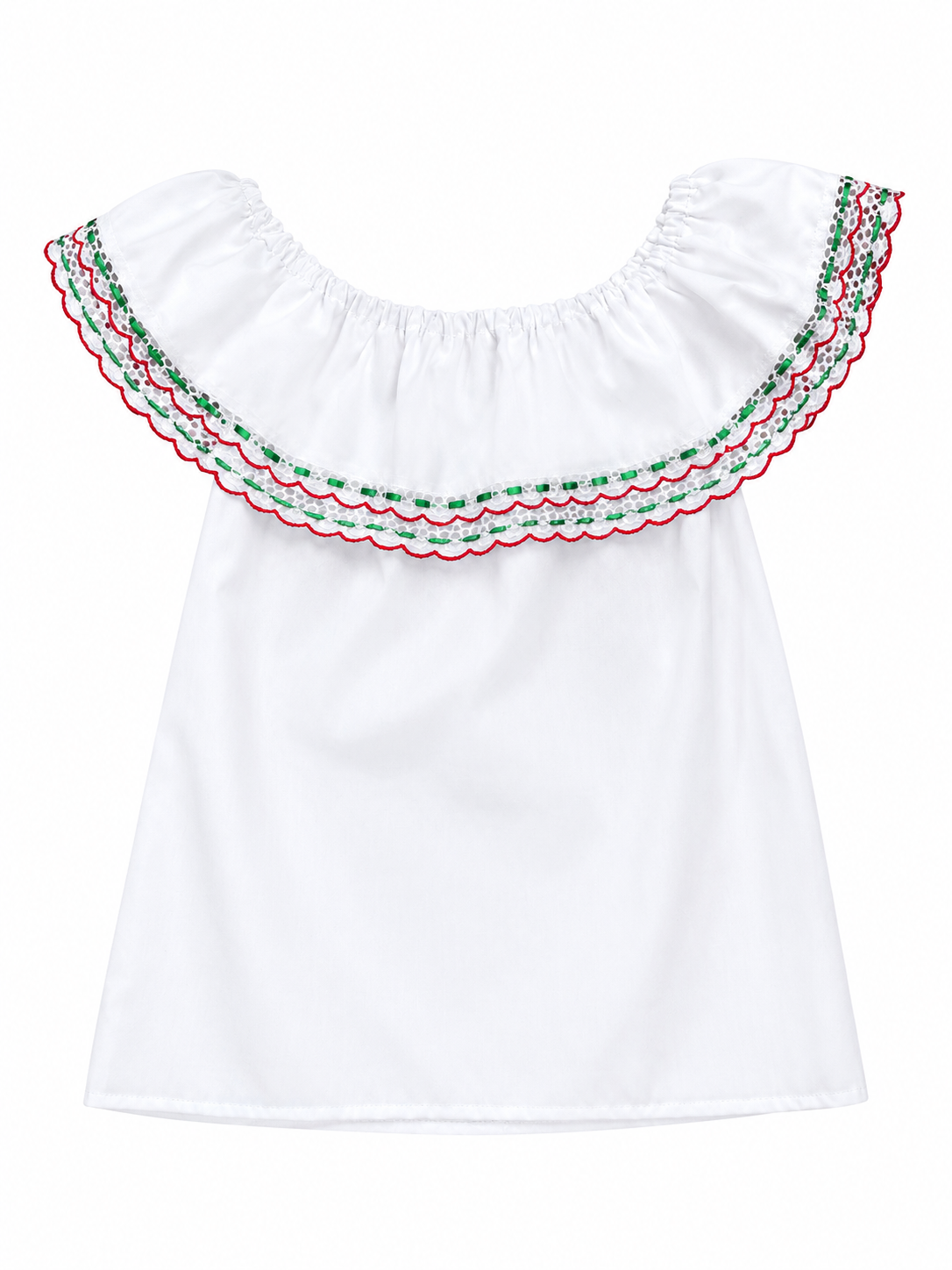 BLUSA CAMPESINA PATRIA COLOR BLANCO