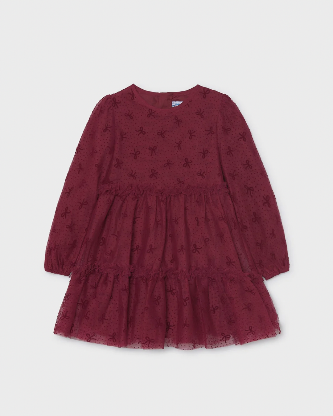 Vestido tul con glitter rosa framboise