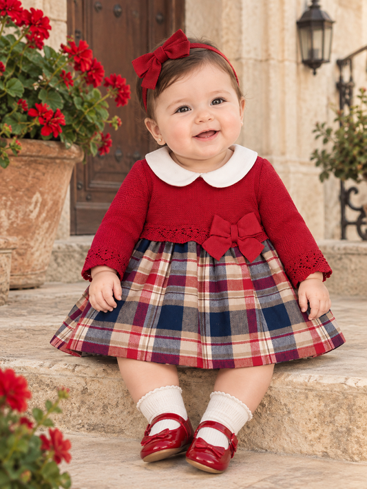 vestido tricot combinado