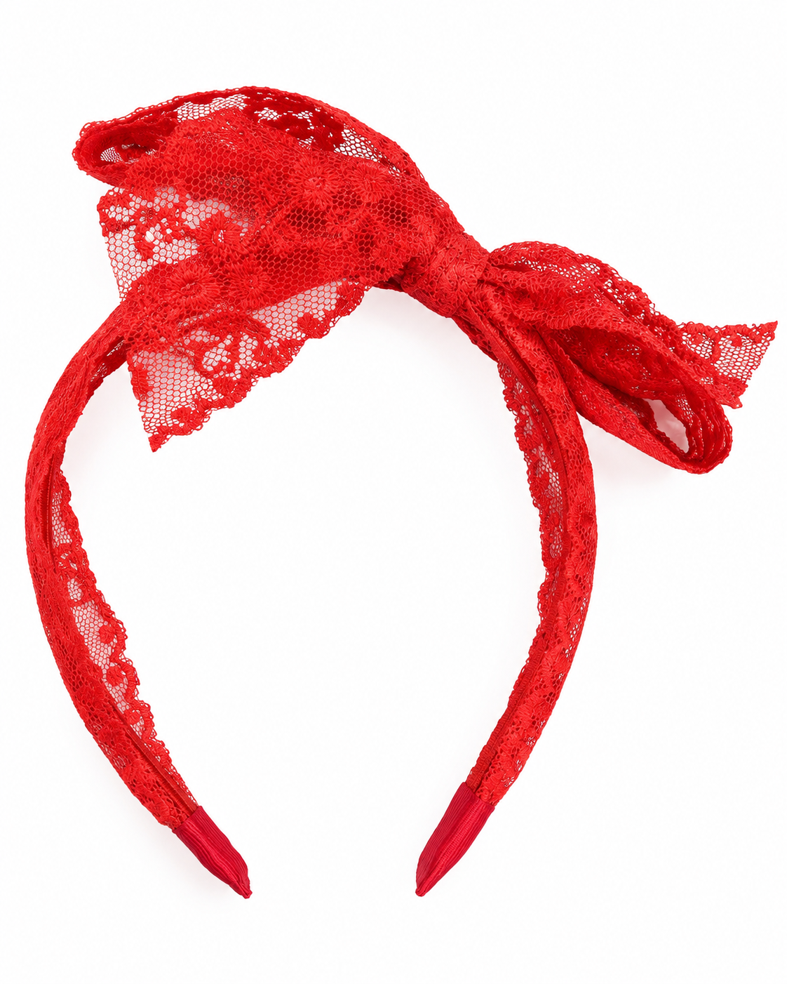 Diadema moño cruzado de encaje