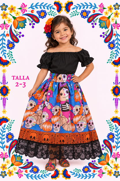 SET CATRINA BLUSA NEGRA PETO NEGRO