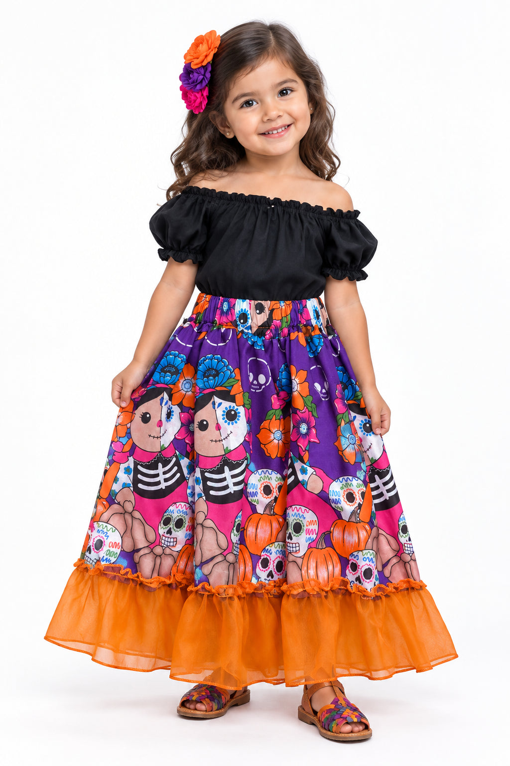 SET CATRINA BLUSA NEGRA PETO NEGRO