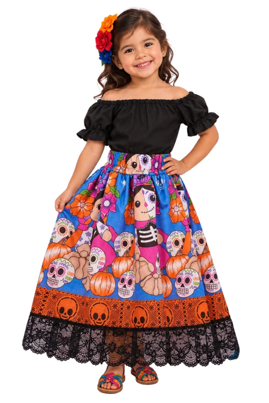 SET CATRINA BLUSA NEGRA PETO NEGRO