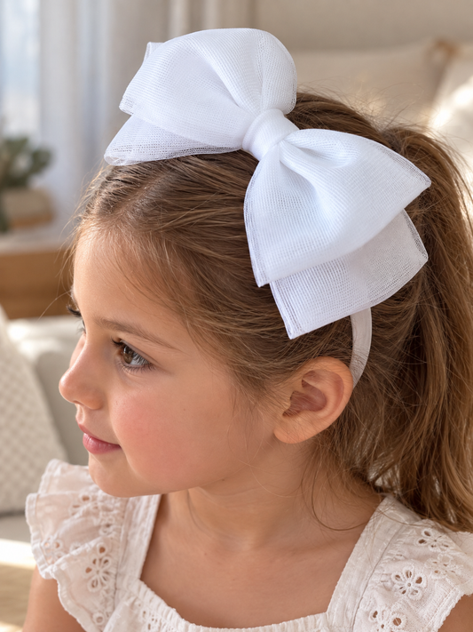 Diadema con moño horizontal tricot