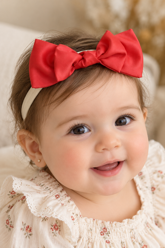 banda con moño estilo sofia mediano disponible en 18 colores