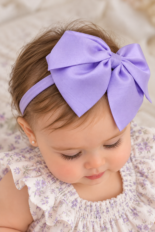 banda con moño estilo elisa mediano disponible en 18 colores