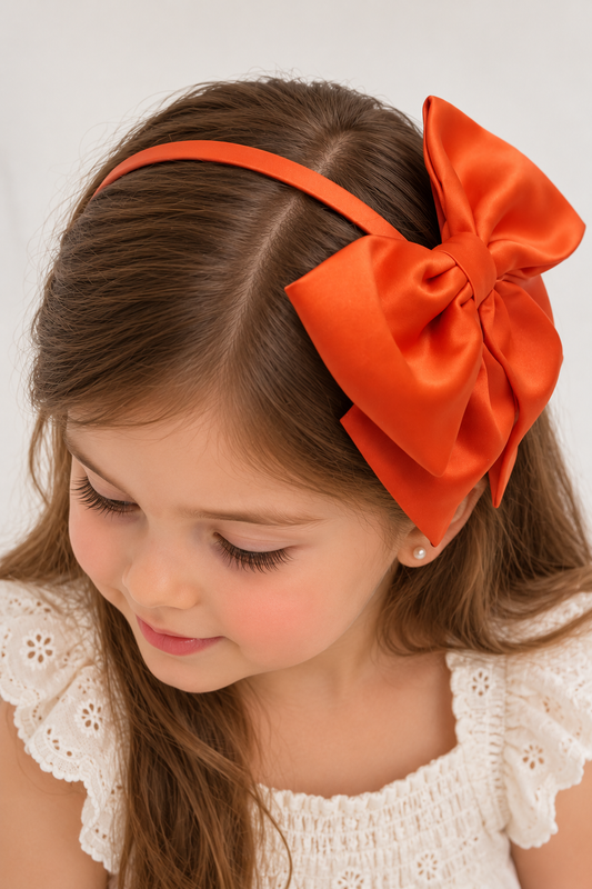 Diadema con moño de tela estilo barbi, disponible en 18 colores