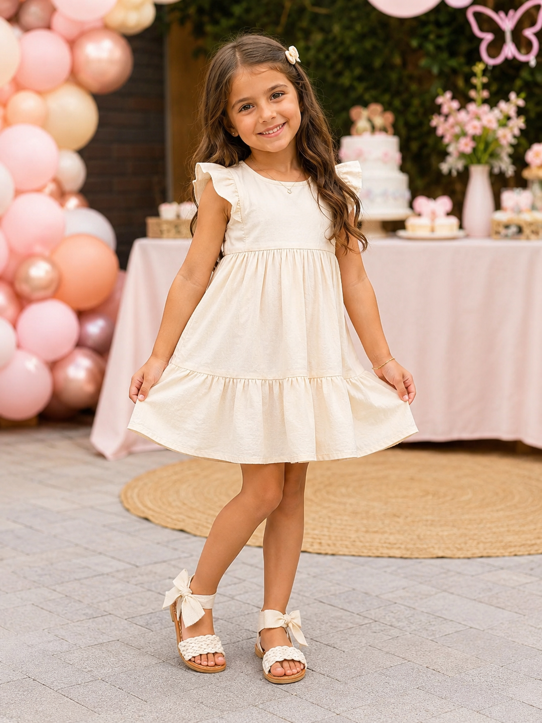 Huarache Juliette Macrame Ice tira Trenza con Moño de listón
