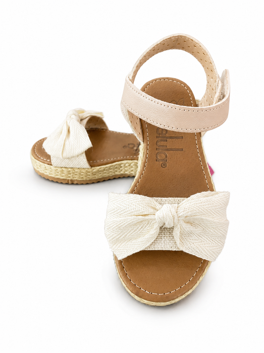 Huarache nude con moño