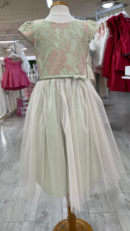 Vestido Color Menta Falda Tul