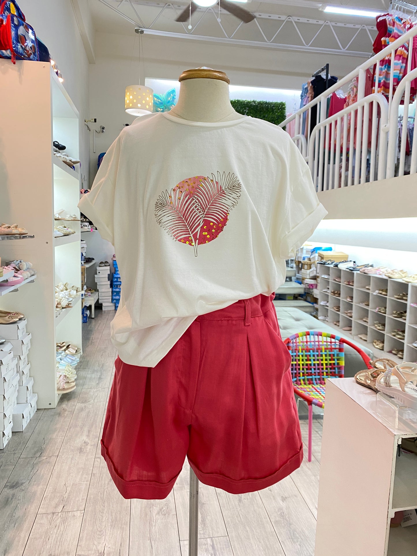 Set blusa y short coral mayoral