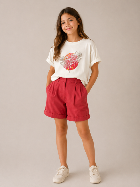 Set blusa y short coral mayoral